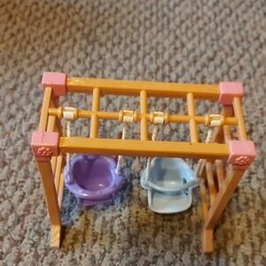 Fisher-Price Mini Swing Set with Pink and Blue Seats